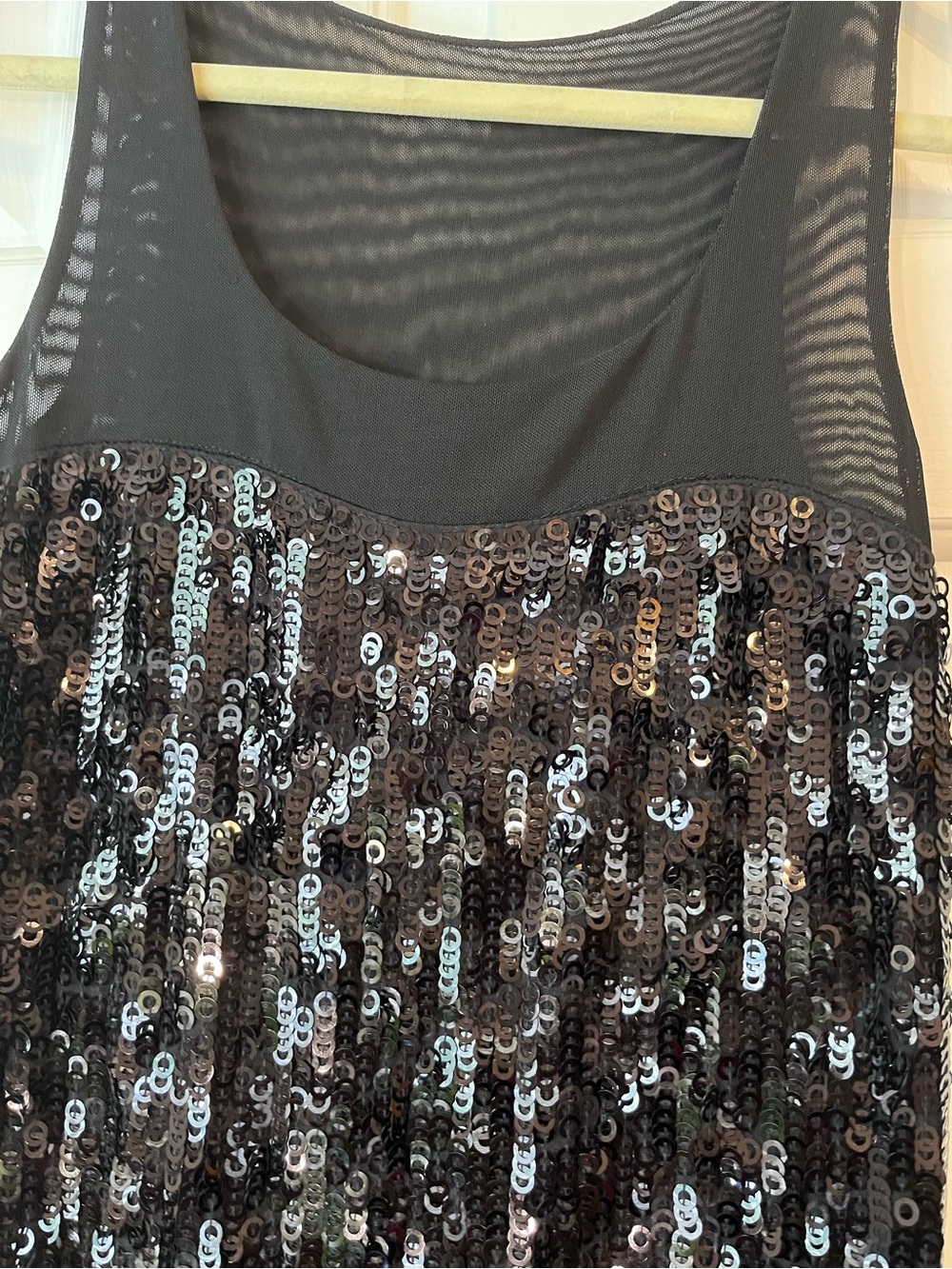 Express Black Sequin Sleeveless Mini Dress - Picture 5 of 8